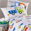 Caleffi Completo Lenzuola Singolo in cotone Art City Car lenzuolo superiore 155x280 + 1 federa 50x80 + lenzuolo inferiore 90x200 - Col. Grigio