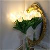EONANT 10 tulipe artificiali con luci LED, mazzo di tulipani al tatto realistico, alimentato a batteria, ideale per Natale, vacanze, matrimonio, fotografia, decorazione della casa, regali creativi