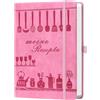 HwxBen Ricettario A5 da scrivere fai-da-te, libro di cucina con registro e sommario, molto spazio per le ricette preferite, rosa