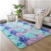 VanderHOME Morbido Tappeto a Pelo Lungo Antiscivolo Shaggy Rettangolare Tappeto Salotto Pelo Lungo Soggiorno per camera da Letto Soggiorno Decorazione viola blu -140 * 200cm