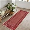artyrugs Tappeto Lavabile in Lavatrice, 60x240cm, 75% Cotone Riciclato, Pelo Corto, Fondo Antiscivolo, Tappeti per Camera da Letto, Cucina, Corridoio, Ufficio, Corridoio, Rosso