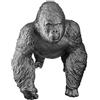 GILDE Statuetta Gorilla in resina nera, 21 x 29,5 x 26 cm