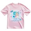 Handmade T-shirt in cotone adatto al compleanno 5 anni con tema sirena (Rosa, 7/8 anni)
