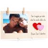 Generico GECKOART.IT Portafoto in Legno con mollette e Dedica incisa Ideale per San Valentino 24x14cm