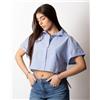 Disclaimer Camicia Disclaimer cropped a strisce donna