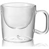 Bormioli Luigi 8.5 cl - Thermic Glass Tazzina Caffé India in Vetro Borosilicato - Set 2 Pezzi