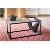 PIB Tavolino con portariviste in pietra, stile scandinavo, 80x40x38 cm, design vintage e funzionale