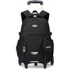 Amythe Zaino Trolley Scuola per Ragazzi, Zaini con Carrello Rimovibile Moda per Ragazzo, Impermeabile, per Laptop 15.6, 6 Ruote per Scuola Media, Superiore e Viaggi