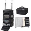 GOLF QUALITY Borsa di stoccaggio multistrato Casual semplice bagagli imballaggio organizzatore con gancio, borsa biancheria intima abbigliamento, Carry On Closet, A-Classic nero, Small