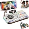 NEWFUN Console DJ Portatile con Mixer e Bluetooth, Mixer Bluetooth Con Microfono Regolabile,Effetti Di Luce Sfumata, Adatto Per Feste,Con Luci e Tastiera, Adatto a Bambini Da 3 a 12 Anni