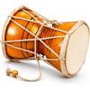 The Great Indian Bazaar Fatto a mano in legno e cuoio classico indiano folk Dumroo Damroo Damaru set di tamburi a mano percussioni decorative da collezione pezzo da esposizione strumenti musicali del mondo