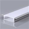 V-TAC VT-8205 Profilo in Alluminio colore silver per striscia led a incasso copertura satinata 2mt 2000x30x10mm - 23177
