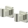 Lenz Ganci per asciugamani Vent in nichel - Set da 2 - Versatile - Montaggio a parete con materiale di fissaggio - Superficie facile da pulire e lavorazione di alta qualità - 4746822