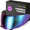 Everalo Visiera Compatibile con HJC I90 - I91 - HJ33 (Iridium Cromo)