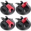 Dwitkul 4 Pezzi Ganci a Ventosa Extra Forte con Anello a D e 35kg di capacità Portante - per Camper, Auto, Roulotte, Barca, Vetro, Piastrelle - Senza Forare, Riutilizzabili, Ideali per Tende, Esterno, Casa