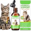 Uocasi Hairball Trattamento Per Gatti E Gattini, Cat Hairball Remedy, Hairball Support Gocce Sollievo Con Psyllium Husk, Vitamine Per Gatti Lunghi E Brevi Peli, Nutre Capelli E Riduce La Secchezza 60Ml