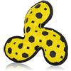 Knuffelwuff Giocattolo per cani Tri Flyer Yellow in gomma e tessuto - maneggevole, delicato sui denti e rinforzante - ideale per il gioco e l'allenamento delle condizioni per tutti i cani grandi e