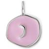 SINGULARU - Charm Moon Enamel Lavande. Ottone. Medaglione con Motivo Luna e Dettagli in Smalto Color Lavanda. Chiusura con Gancio. Gioielli da Donna