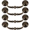 TopHomer Manico dell'armadietto vintage, 4PCS 140mm mobili da cucina trappola per trappola per caduta, manico a traino per porte per mobili antichi per il cassetto del cassetto del guardaroba (ottone)