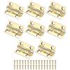 M METERXITY 8-Pack Cerniere Piccole Per Porte, 1 Pollice (25mm) Cerniere A Libro In Ottone Per Porte Interne Con Viti Per Scatole Di Legno/Scatole Per Gioielli/Armadietti