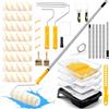 Toyzy Set di pittura professionale da 30 pezzi - Set di rulli per vernice con asta telescopica 33-180cm, vassoio per vernice con cuscinetto e accessori completi per la pittura, Ideale per muri, soffitti