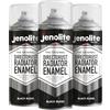 JENOLITE Directorust vernice spray per radiatori | NERO | Finitura lucida | Resistente a 130ºC | Durevole, antigraffio e resistente | Nessun primer necessario | 3 x 400 ml