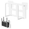 xyuayamz Porta Modem da Parete, Mensola Modem, Design Traforato Porta Router da Parete, Mensola Modem per Alloggiare Router, Set-Top Box e Cavi, Non Richiede Forature, Metallo, Bianco