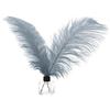 PATIKIL 30 Pz Piume di Struzzo Naturali all'Ingrosso 14-16 Pollici/ 35-40 cm Grandi Piume di Struzzo per Artigianato Decorazione Casa Matrimonio Festa Decorazione Vaso (Grigio)