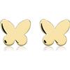 Carissima Orecchini a perno a forma di farfalla in oro giallo 9 ct (375) da 5,8 x 5 mm