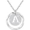 Tusuzik Regalo Per San Valentino — Collana Personalizzata Con Iniziali A-Z In Argento Sterling 925, Un Gioiello Regolabile Per Tua Moglie, Fidanzata O Mamma.