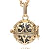 Morella Collana Donna in Acciaio Inox Oro 70 cm con Ciondolo e Sfera Grigia Ø 16 mm in Sacchetto di Velluto