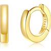 Silvora Orecchini Cerchio Donna Argento 925, 6mm Orecchini Uomo Oro Dorati Cerchietto Piccoli per Anniversario Natale Compleanno