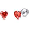 limerencia G23 Orecchini Titanio con Retro a Vite, Orecchini Anallergici Donna Uomo con Zircone Cubica Nichel Free per Orecchie Sensibili