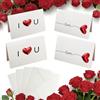 Xcdhemde 4 Biglietto D'auguri D'amore-10x15cm, Biglietto Anniversario, 2 Designs 'I Love You' & 'Love', Biglietto Auguri Compleanno, per Anniversario, Matrimonio, Festa del Papà Mamma, Incl 4 Bustine