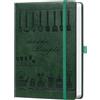 HwxBen Ricettario A5 per scrivere te - Taccuino per ricette preferite, con sommario e registro, verde