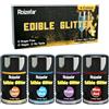 Roizefar Glitter Commestibili, 4 Colori x 4g Polvere Alimentare