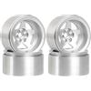 KEEDA Cerchi in lega 2,2 Beadlock con offset negativo 10mm per SCX10 RR10 TRX4 VS4-10 Gen8 1/10 RC Crawler Car (A, argento)