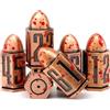 ZHOORQI Set di Dadi Metallici a Proiettile, Dadi DND 6pcs D6, Dadi Poliedrici a Macchia di Sangue ZHOORQI per D&D Dungeons and Dragons Dice Accessori Regalo (Bullet - Red Copper)