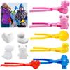 Leonshco Pinze per palla di neve per bambini, 6 pezzi, per palla di neve, per attività all'aperto, diverse forme con diametro di 7 cm, adatto per bambini e adulti, per giocare a palla di neve nella neve