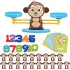 Queta Giochi Conteggio Bilancia, Montessori Bilancia per Bambini Gioco Educativo per Sviluppare Intelligenza e Coordinazione Occhio-Mano(Set di 60 Pezzi)