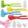 Qunkun Set di 5 pinze per palla di neve per bambini, a forma di palla di neve, per giochi all'aperto (D)
