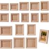FREEBLOSS 16 Mini cornice portafoto in legno con supporto, 8 misure, piccola cornice per case delle bambole 2,8 4,5 cm