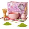 Feegela Matcha Set di 8 pezzi Macha Tea con scopa, filtro filtro, ciotola, cucchiaio, tappetino per asciugamano da tè, set regalo per la preparazione tradizionale matcha (verde) (rosa)