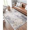 DEFYNEE Tappeto per Soggiorno 180x270 cm, Tappeto Antiscivolo Lavabile in Lavatrice, Tappeto Moderno Astratto per Soggiorno e Camera da Letto, Grigio Giallo
