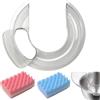 YYMT Protezione Versatore per Kitchen Aid 4.5-5QT Stand Mixer, paraschizzi trasparente per accessori Kitchen aid, Copri Ciotola Antispruzzo per Ciotola in Acciaio Inox Kitchen aid con 2 Spugne da Cucina
