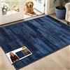 JSEI Tappeto Antisporco per Interni 80 x 120 cm - Zerbino Impermeabile Antiscivolo Lavabile in Lavatrice, per Ingresso/Porta/Corridoio, Blu