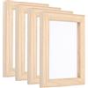 PATIKIL Schermo Fabbricazione Carta Legno Dimensioni A6, 4pz 5,5 x 4,3 Pollici Stampo Singolo Fabbricazione Carta e Cornice per Forniture Fabbricazione Carta Fabbricazione Carta, Legno