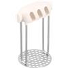 Kaiyzo Schiacciapatate Acciaio Inossidabile Manico Antiscivolo In Pp Schiacciapatate Acciaio Inox A Forma Di Caramella Estrazione Del Fango Fine Schiaccia Patate In Acciaio Diametro 7 Cm Bianco