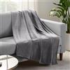 Serta Cozy - Coperta in peluche spessa e morbida per letto e divano, 228,6 x 228,6 cm, colore: Grigio