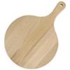 Fackelmann FCK31760 - Vassoio per pizza con manico, diametro 30 cm, in legno, marrone, 23,5 cm